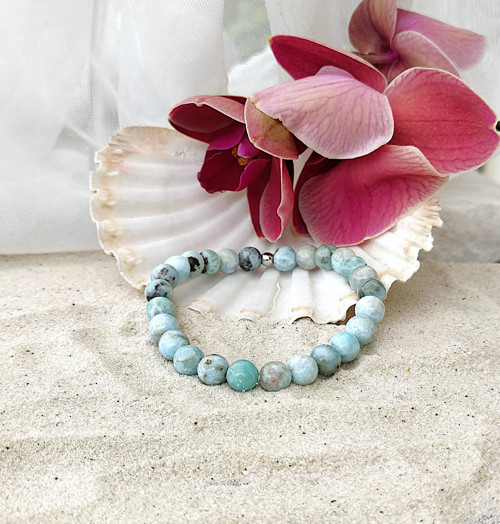 Minerální náramek / larimar - Dominik. rep./ 0,65