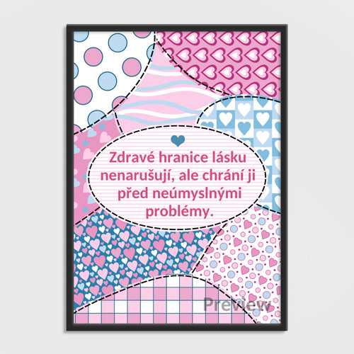 Little pastel sewing grafika hranice - srdička