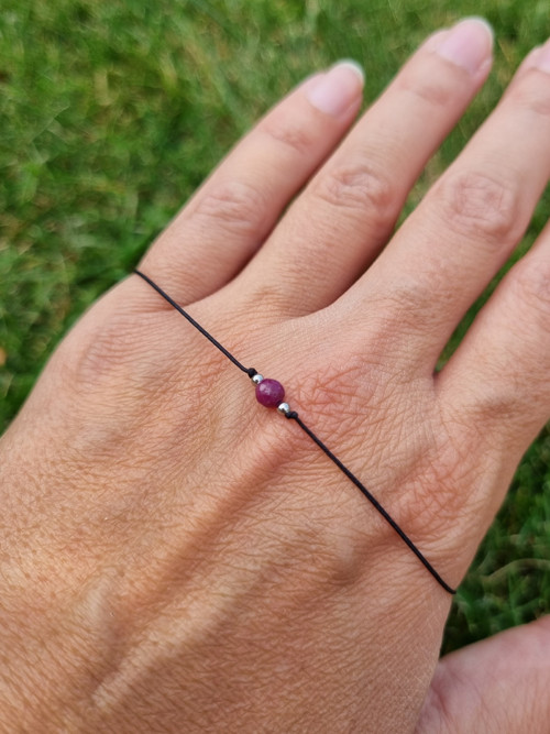 Náramek RUBÍN posuvný 4mm