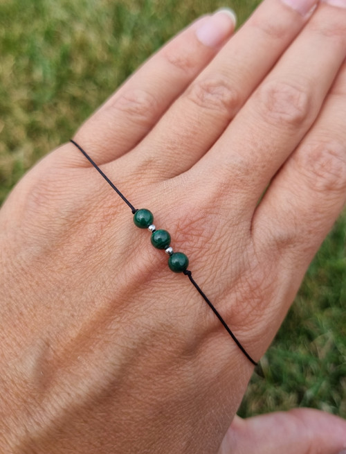 Náramek MALACHIT posuvný 4mm
