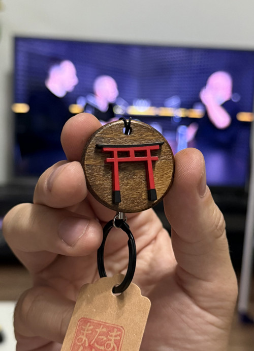 Klíčenka s japonskou branou TORII / světlá