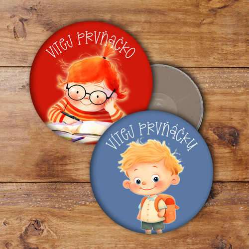 Magnet VÍTEJ PRVŇÁČKU 1ks/5,6cm