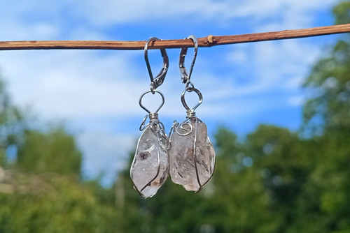 Náušnice s herkimerskými diamanty chirurgická ocel