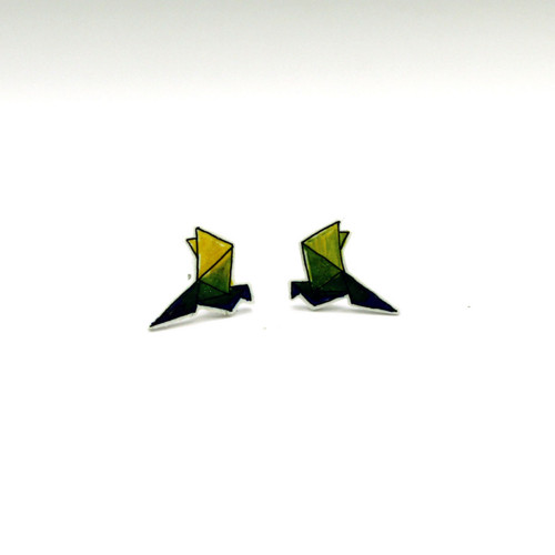 Náušnice: Origami holubičky
