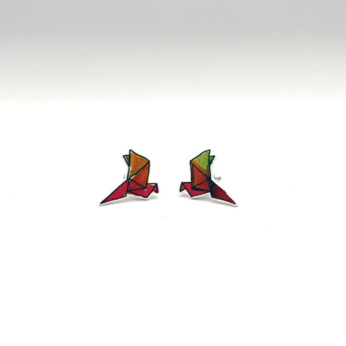 Náušnice: Origami holubičky