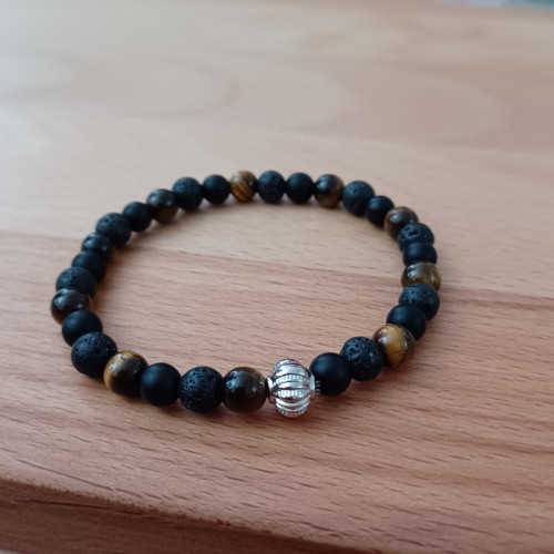 Náramek - láva_onyx_tygří oko