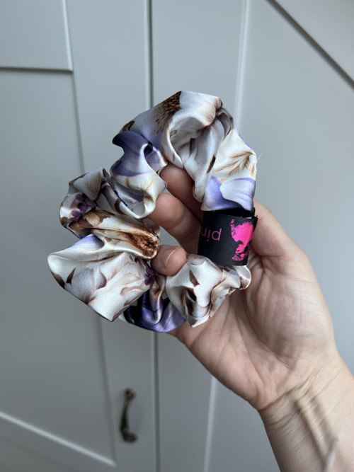 Pinkpunk scrunchie - fialový květ