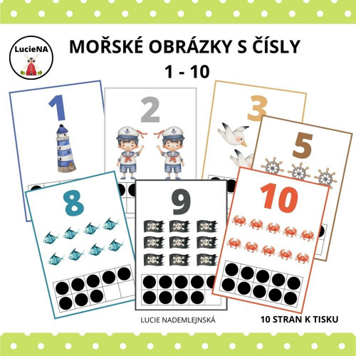 Mořské obrázky do školky - plakáty 1 - 10
