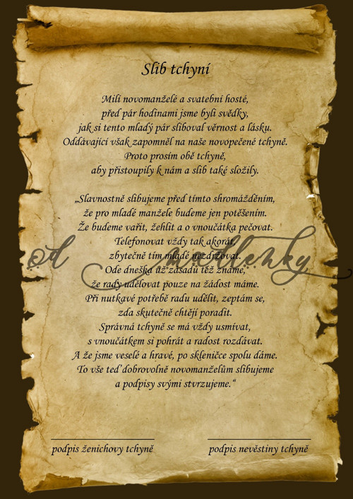 Slib tchyní - pdf k vlastnímu tisku
