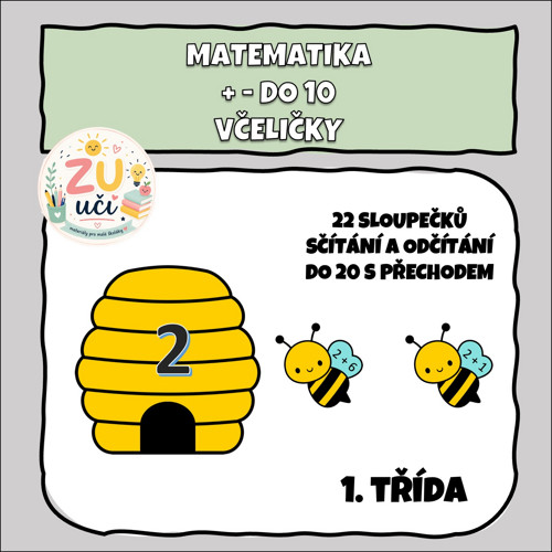 Včeličky - Sčítání a odčítání do 10