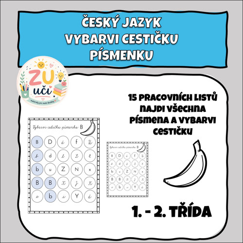 Vybarvi cestičku písmenku