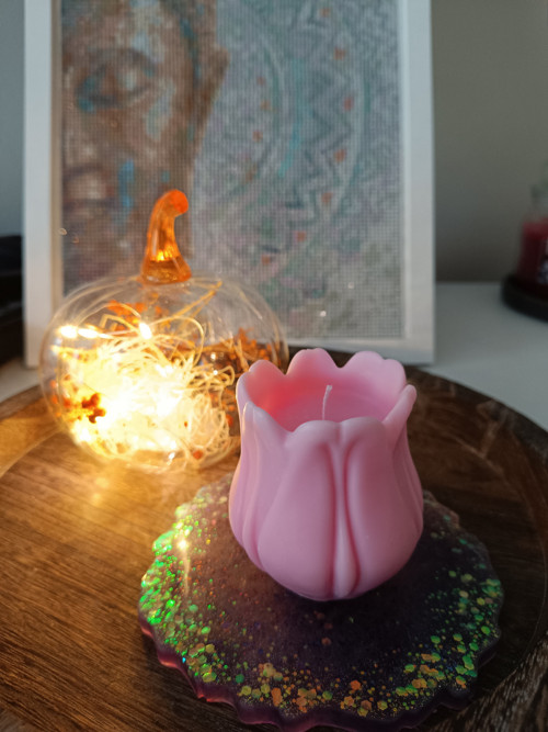 Růžový tulipán, sójový vosk, vůně