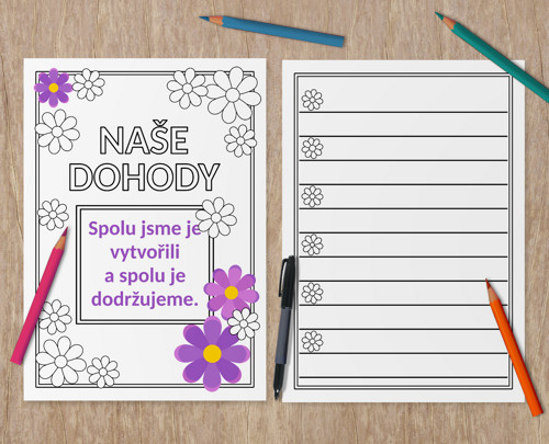 Dohody třídy floral pro dotvoření - fialky