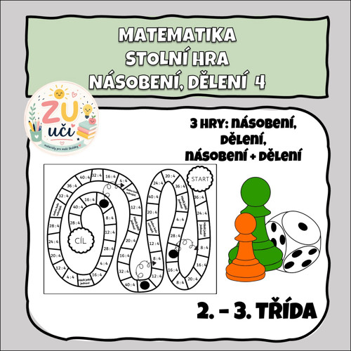 Desková hra - Násobení a dělení 4