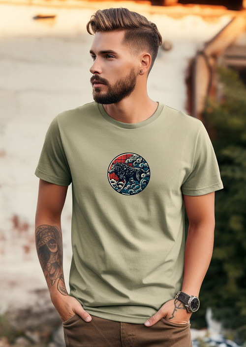 Pánské tričko "Wolf & Ocean"