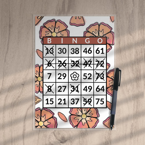 Bingo Floral watercolour 2 oranžády