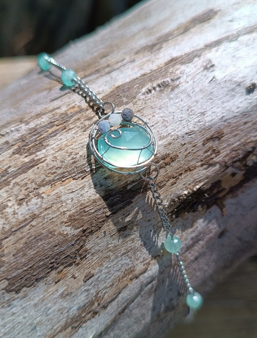 Jemný náramek chalcedon — foto 1