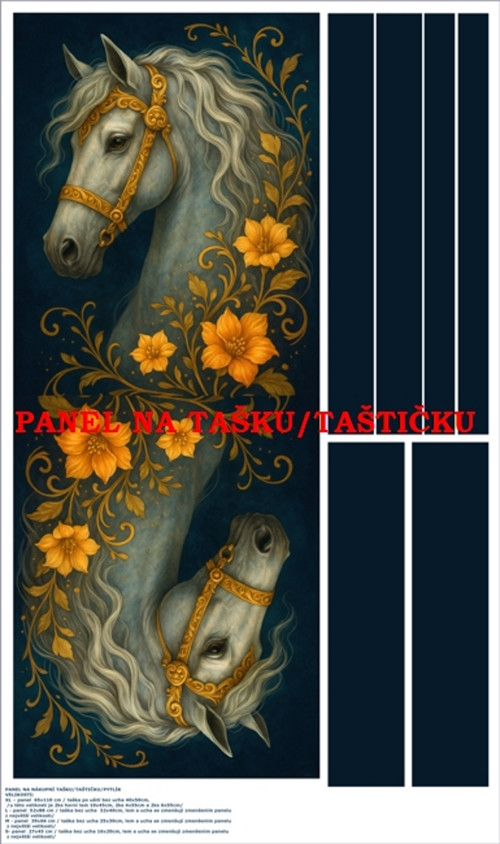 Panel na tašku/taštičku - bavlna XL