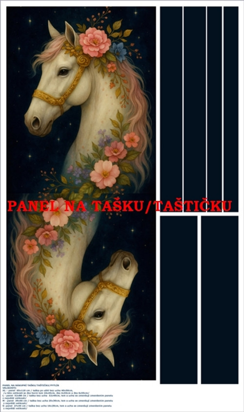 Panel na tašku/taštičku - bavlna XL