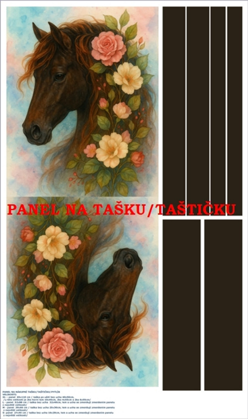 Panel na tašku/taštičku - bavlna XL