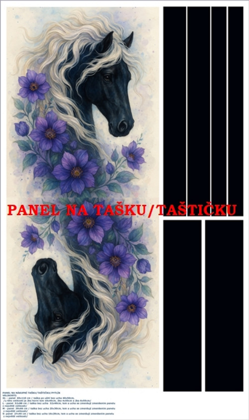 Panel na tašku/taštičku - bavlna XL — foto 1