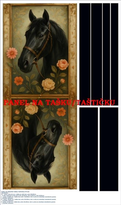 Panel na tašku/taštičku - bavlna XL — foto 1