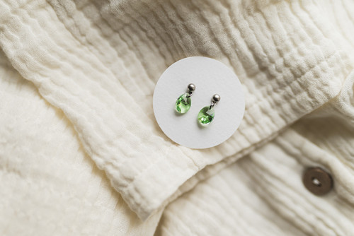 Náušnice se Swarovski krystaly - Green light
