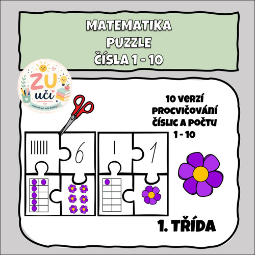 Matematické puzzle - Čísla 1 - 10