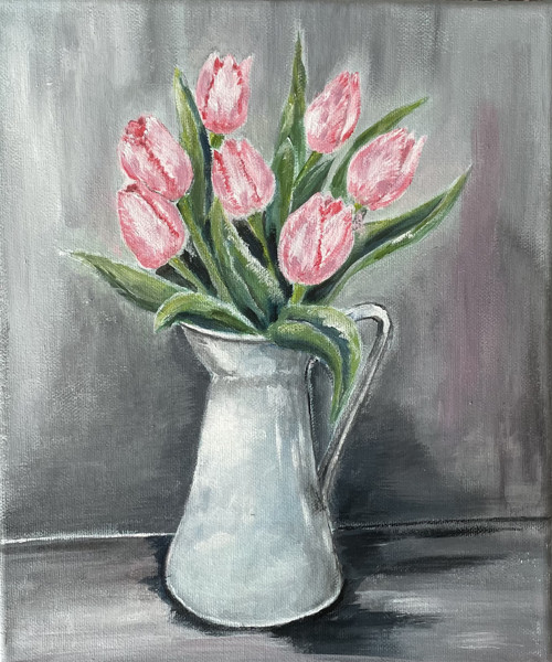 Kytice růžových tulipánů