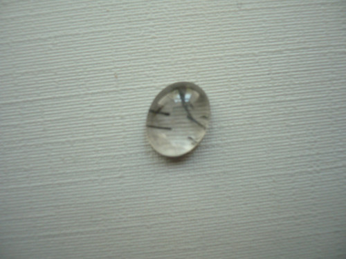 Kabošon - turmalín v křišťálu 9 mm, č.1Ef