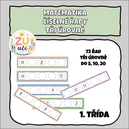 Číselné řady, 72 řad, 3 úrovně — foto 1