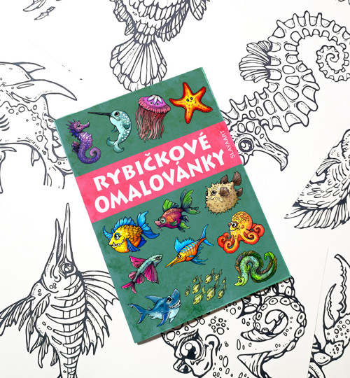 Rybičkové omalovánky - papírové