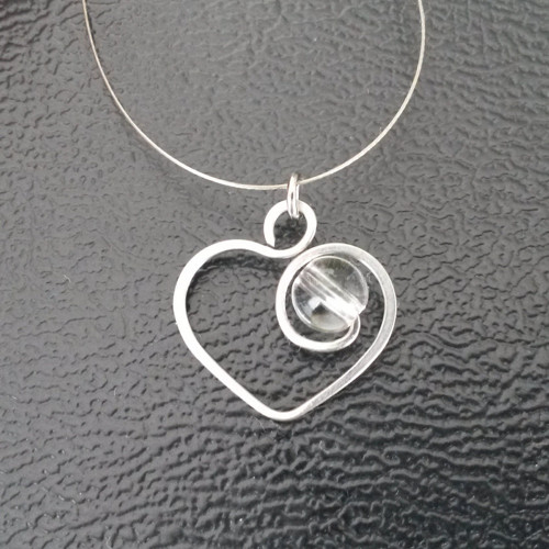 Srdéčko s křišťálem - amulet