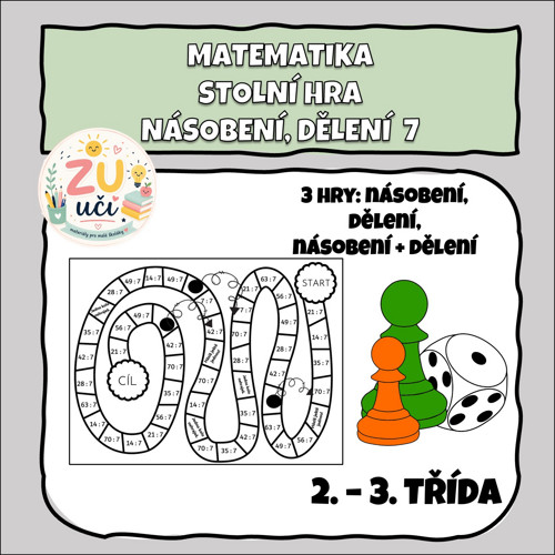 Desková hra - Násobení a dělení 7
