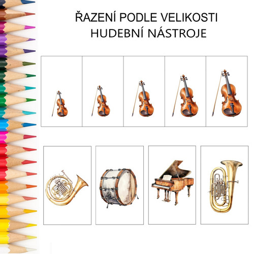 Řazení podle velikosti HUDEBNÍ NÁSTROJE v PDF