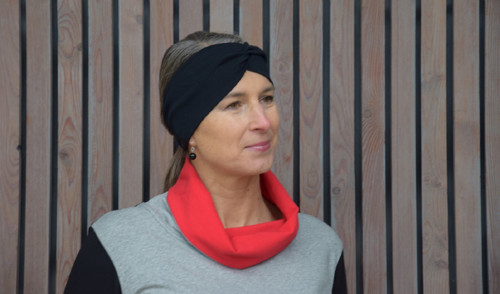 Čelenka...turbanová - černá...