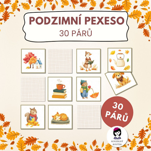 Podzimní pexeso | podzim,
