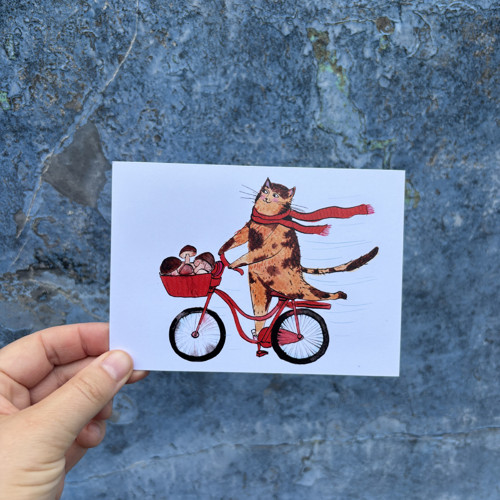 Pohlednice- Kočičí cyklisti — foto 1