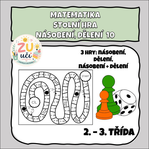 Desková hra - Násobení a dělení 10