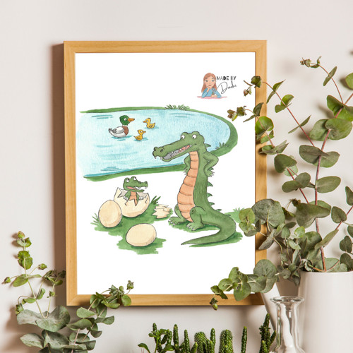Originální ilustrace - krokodýli