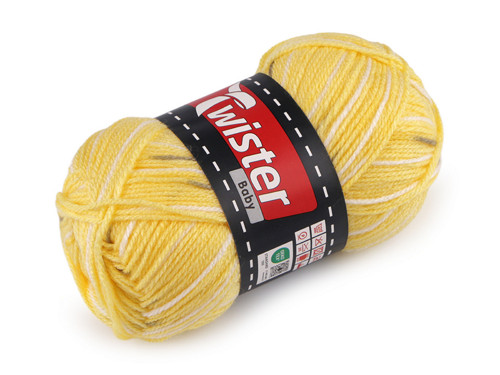 Pletací příze Baby (50g) - žlutá