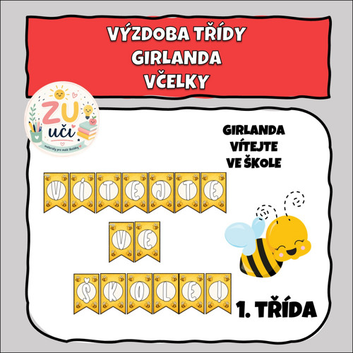 Výzdoba třídy - Girlanda - Včelky — foto 1