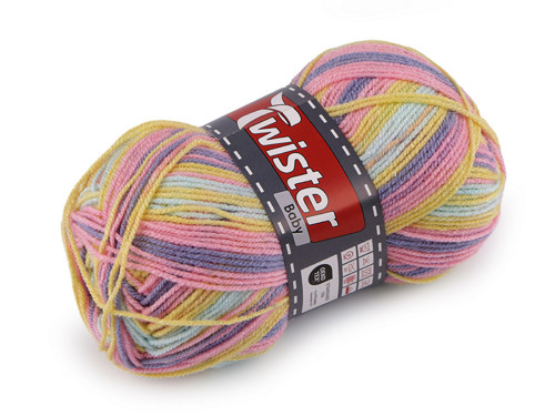 Pletací příze Baby (50g) - multikolor