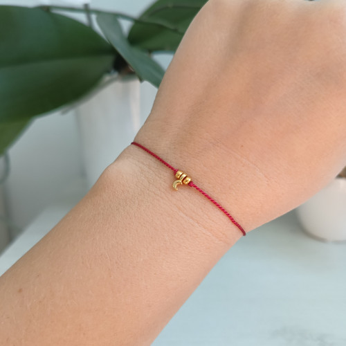 "Mini Moon" náramek Luxury 24K Gold ed. - garnet