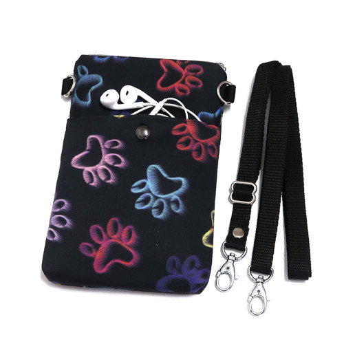 BAREVNÉ TLAPKY - taštička crossbody na mobil