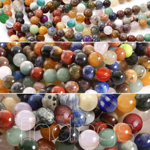 Mix minerálů / 4mm > 40ks (20 párů)