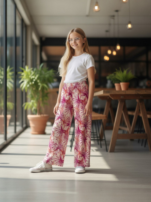 Dětské široké silky kalhoty,104,110,128