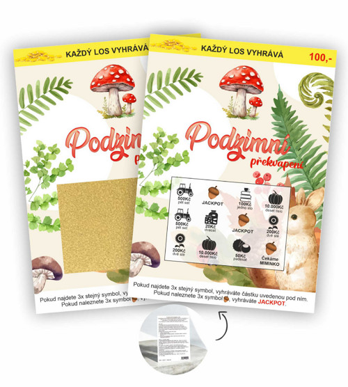 Stírací los oznámení těhotenství - Podzimní překva
