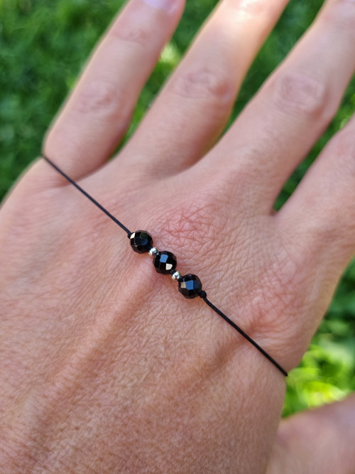 Náramek TURMALÍN posuvný 4mm