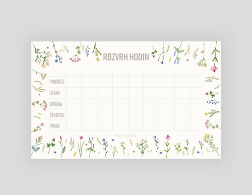 Rozvrh hodin meadow - květinová louka